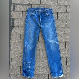 Wrangler 13MWZ Distressed Vintage Jeans 34 x 36